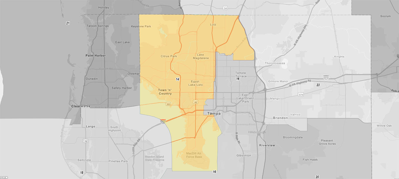 Map of Florida Senate District 14